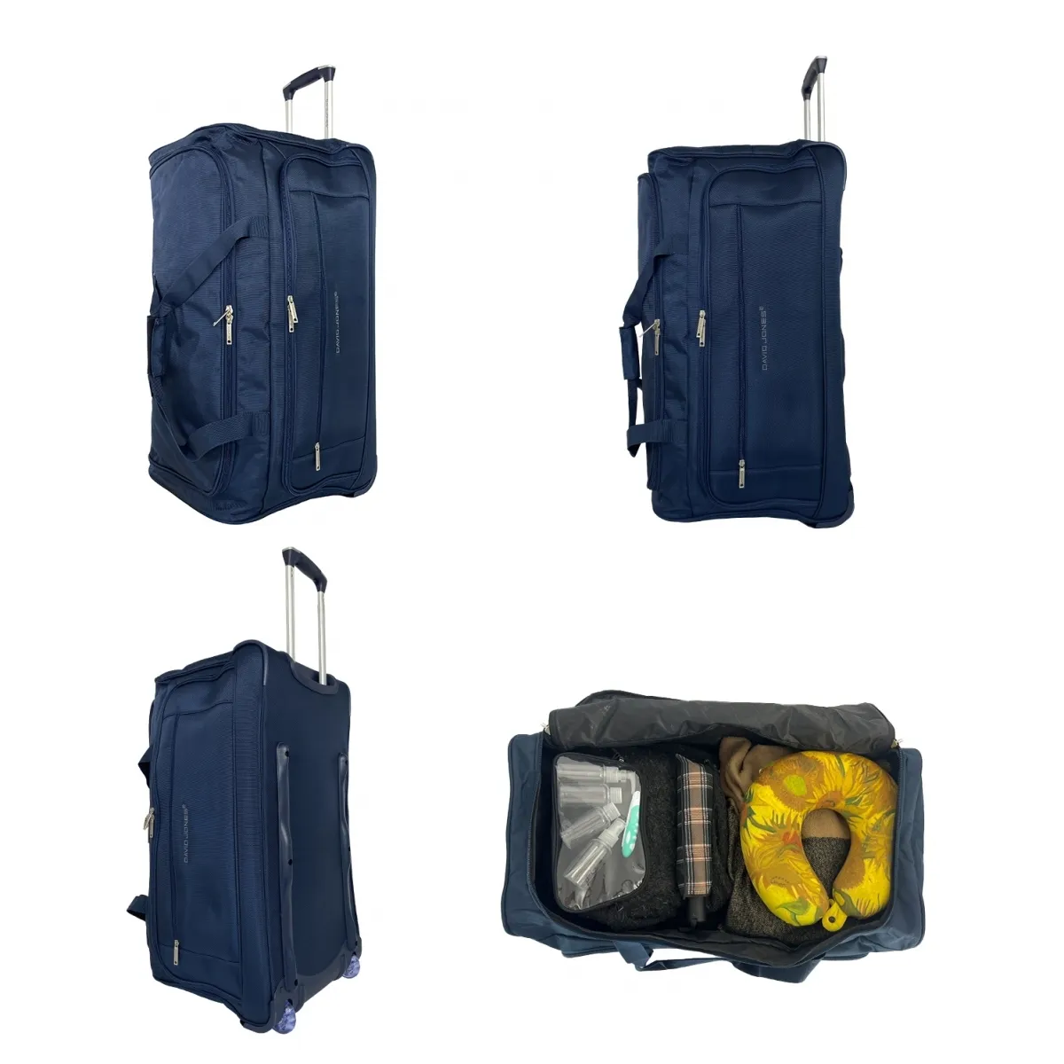 Sac de voyage avec roulettes 83L David Jones polyester taille L 70cm
