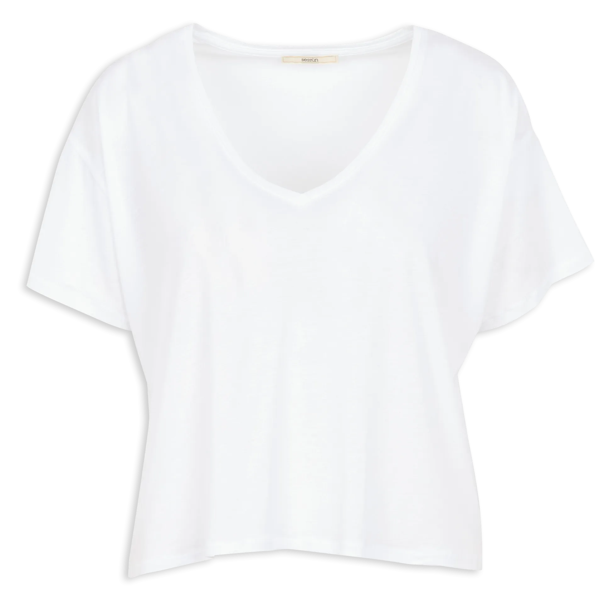 SESSUN  Tee-shirt ample à décolleté en v vinio - Blanc