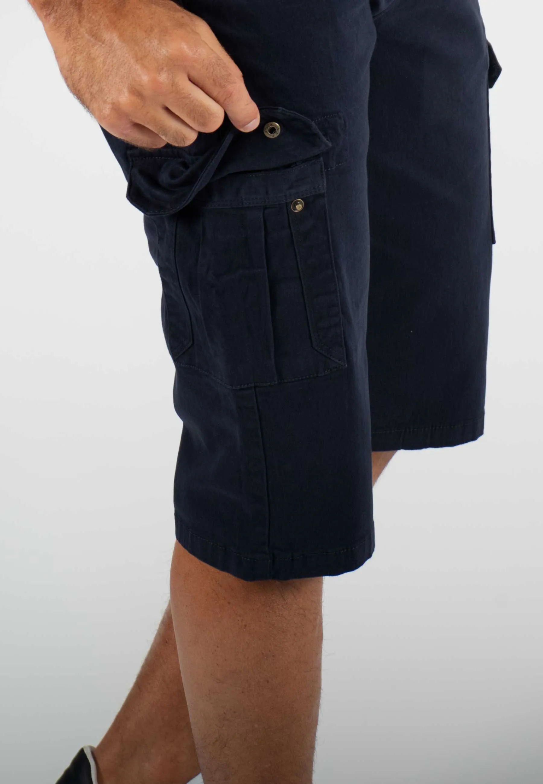 Short cargo mi-long navy