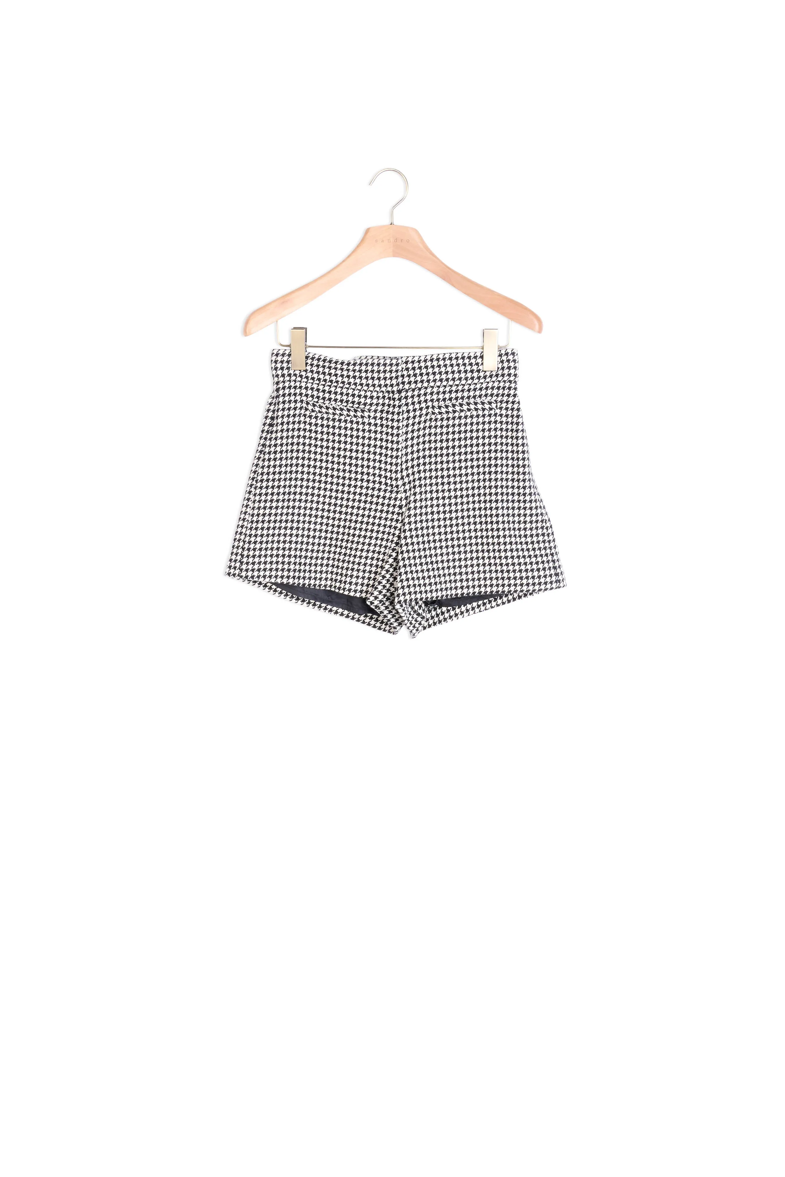Short en pied de coq assorti