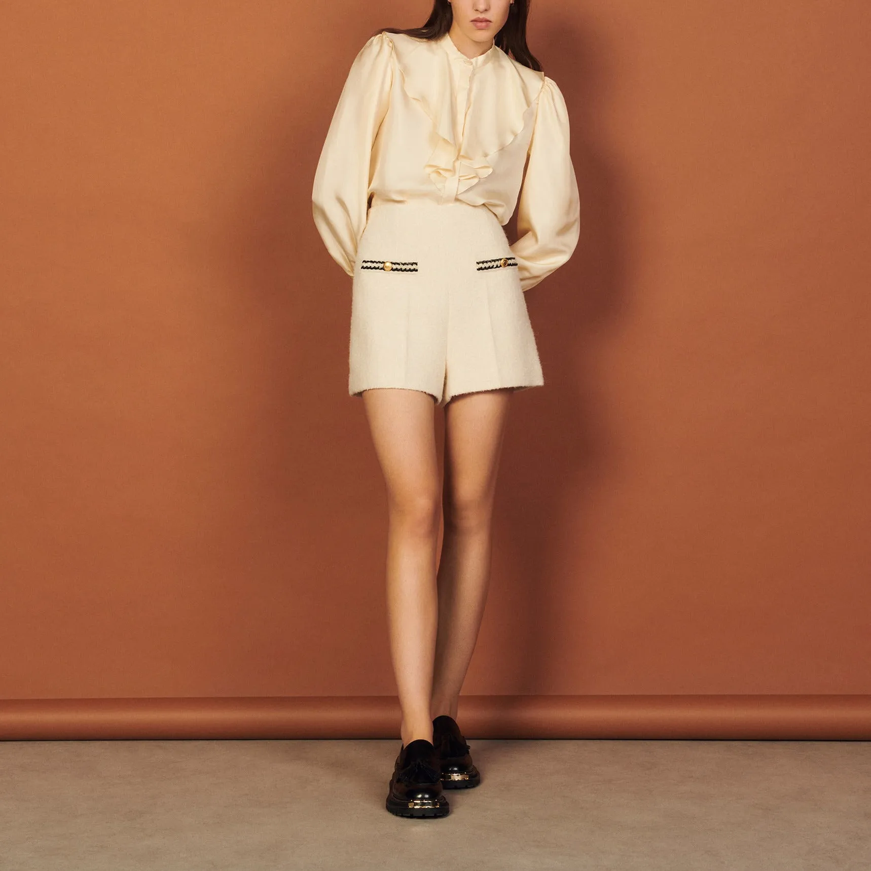 Short en tissu bouclette