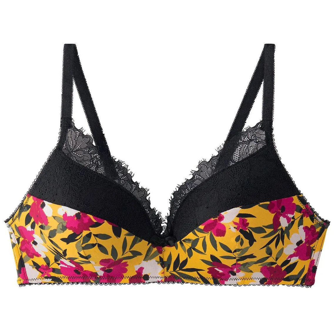 Soutien-gorge sans armatures coque souple jaune Shaker | 3 Suisses