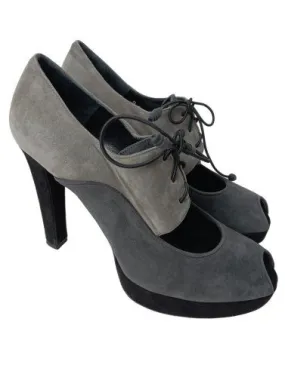 Stuart weitzman Escarpins à bout ouvert gris clair élégant