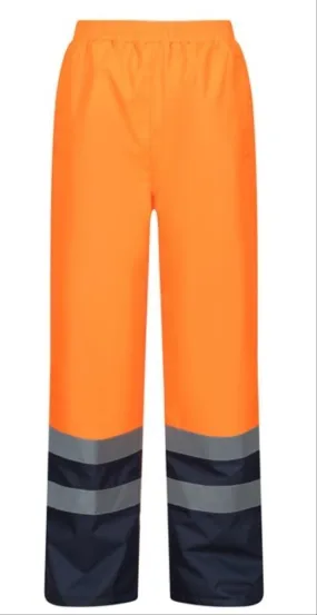 Surpantalon isolant haute visibilité Pro RG468 - Homme - orange fluo et marine 
