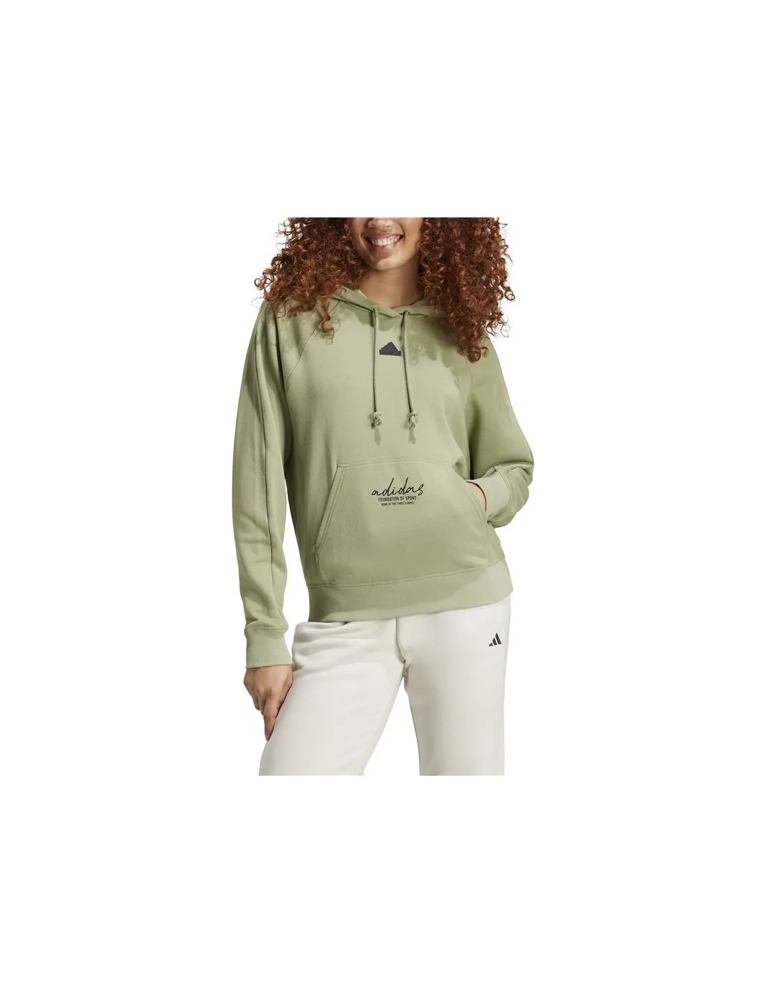 Sweat adidas French Terry Femme Signature Graphic Embroidery Loose Green