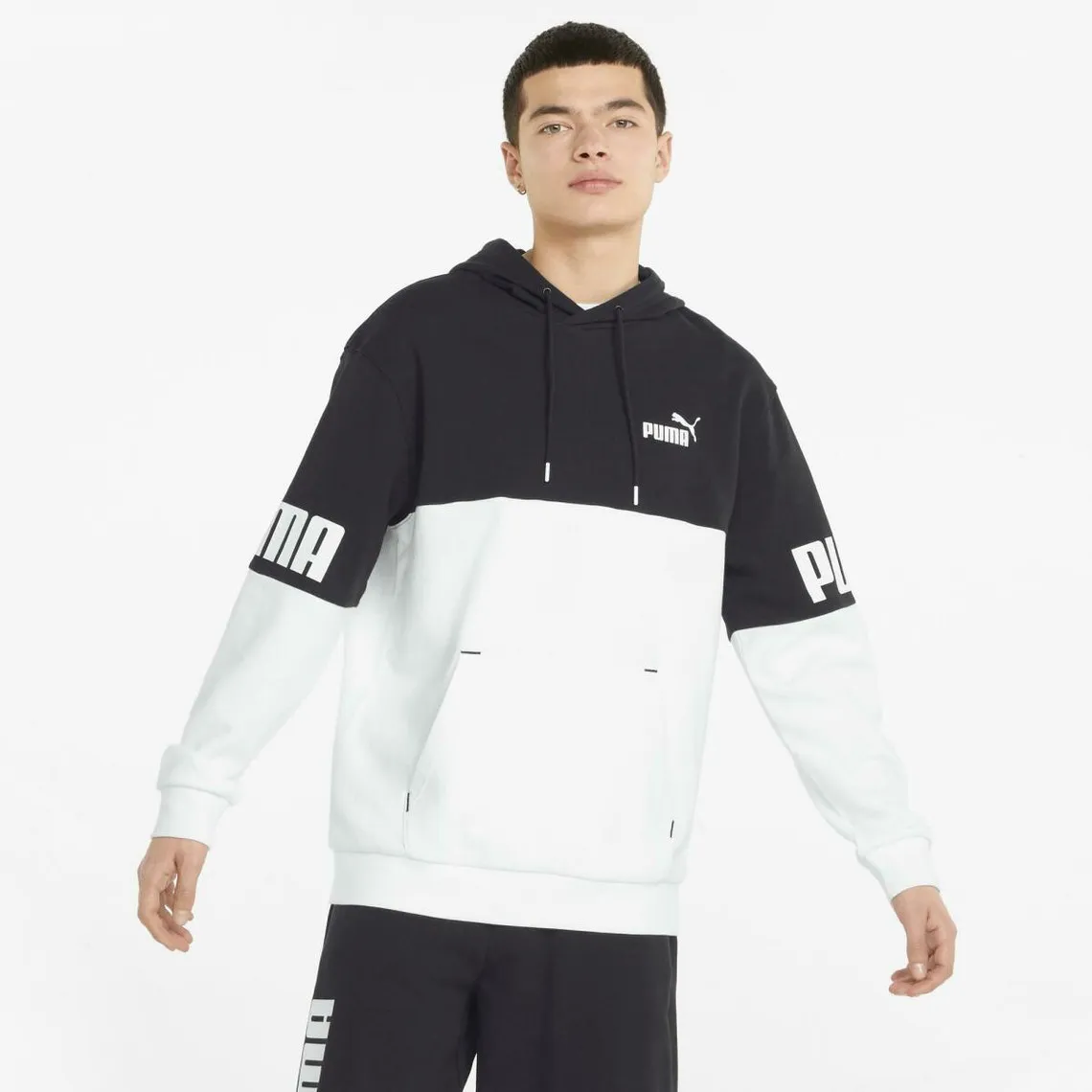 Sweatshirt homme FD PP CLBK HDY TR noir en coton | 3 Suisses