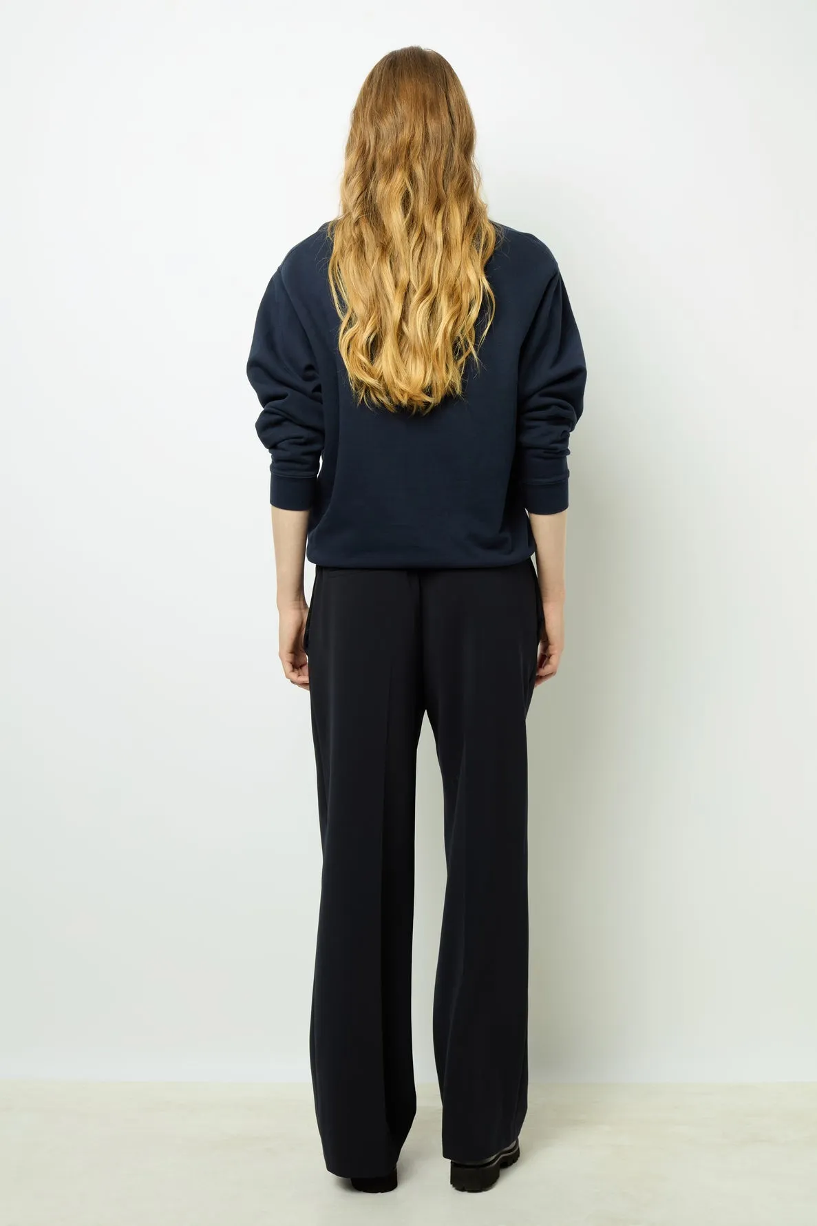 Sweatshirt marine à logo - ADRIENNE