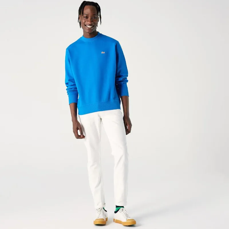 Sweatshirt à col rond unisexe Lacoste L!VE en molleton de coton