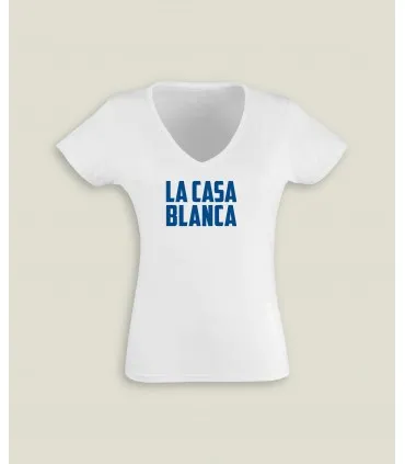 T-Shirt Femme Col-V La Casa Blanca