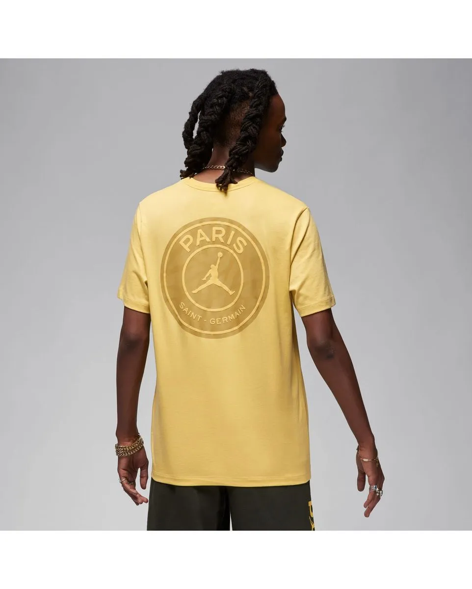 T-shirt Homme M J PSG SS LOGO TEE Jaune