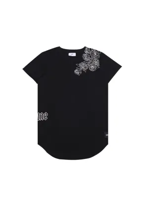 T-shirt rock flock print black M2515VTS