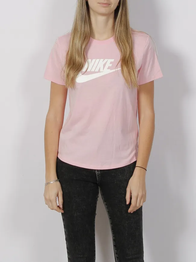 T-shirt sportswear essential icon futura rose femme - Nike | wimod