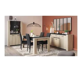 Table De Repas Design "field" 170 cm Naturel et Gris