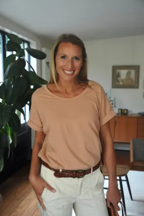 Tee shirt en coton bio ANOUCK rose des sables