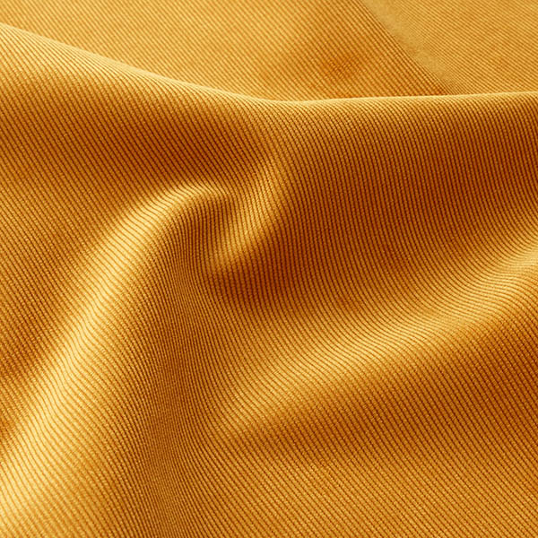 Tissu de revêtement Velours milleraies – moutarde