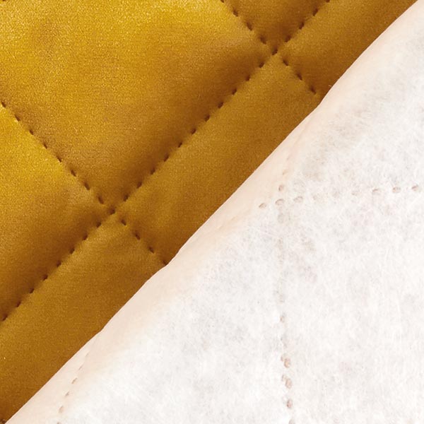 Tissu de revêtement Velours Tissu matelassé – moutarde
