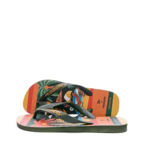 Tongs Kaki/Orange Mixte Havaianas New Era