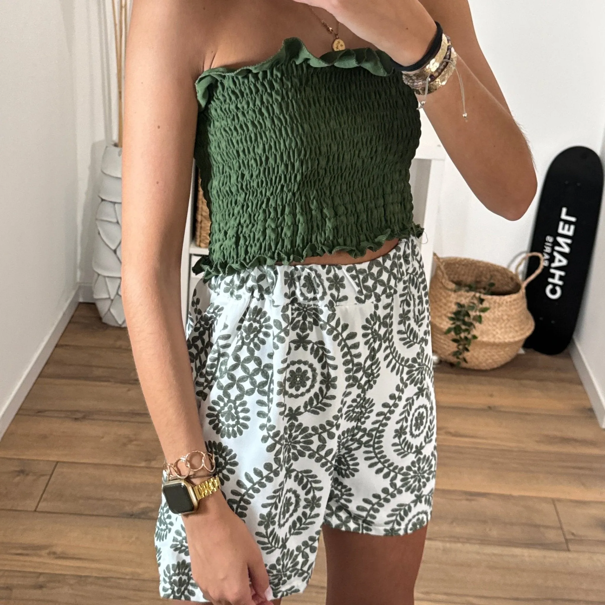 TOP BANDEAU KAKI