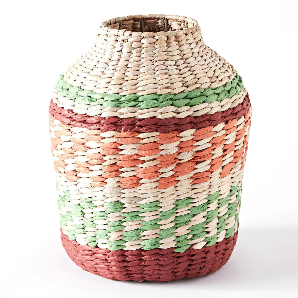 Vase décoratif en jacynthe d'eau tressée VARINO Multicolore | 3 Suisses