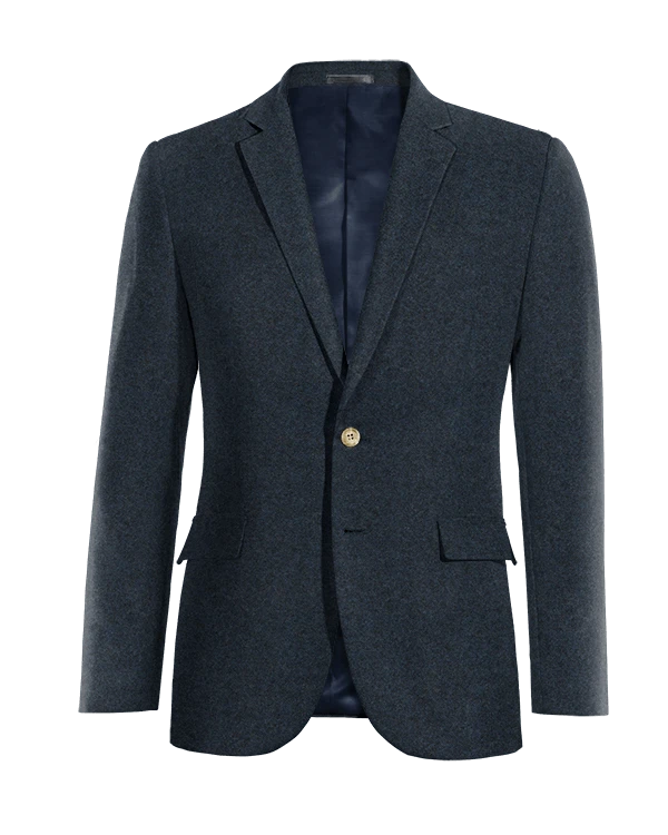 Veste bleu marine en donegal tweed slim fit