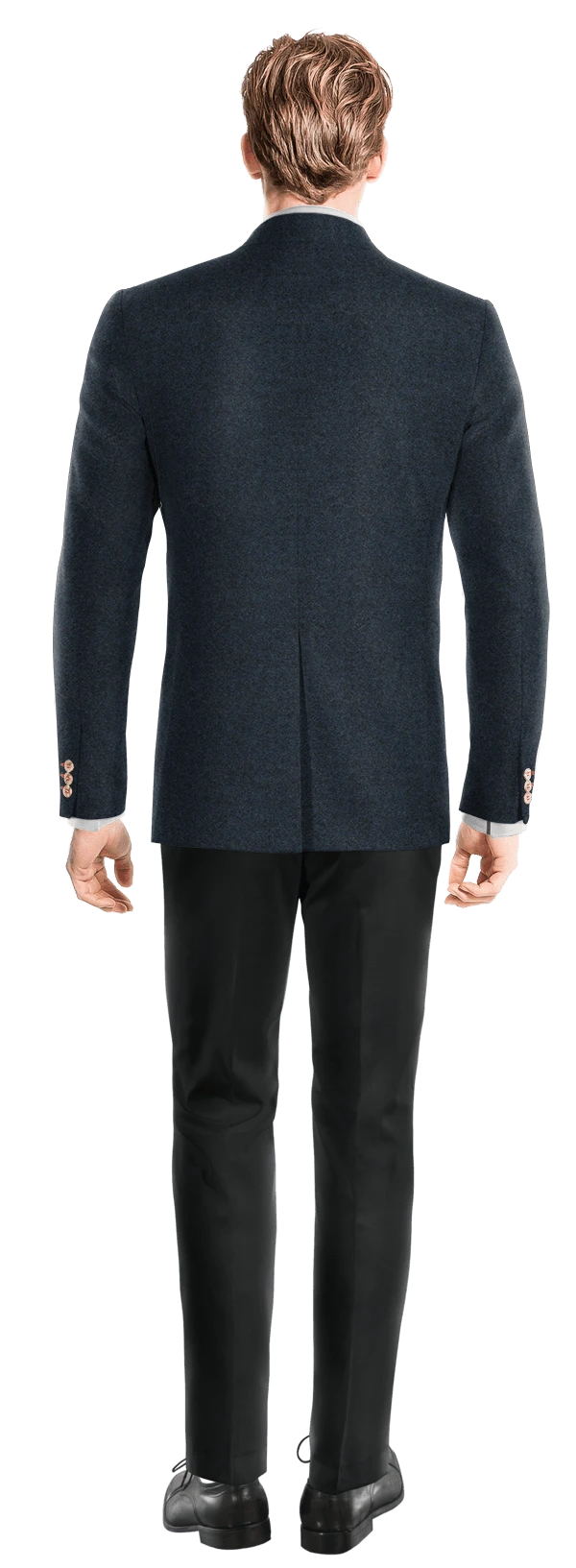 Veste bleu marine en donegal tweed slim fit