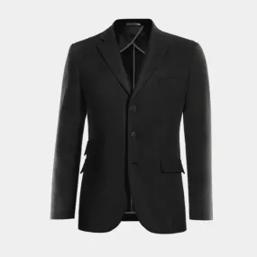 Veste sans doublure noire en velours côtelé essentiel
