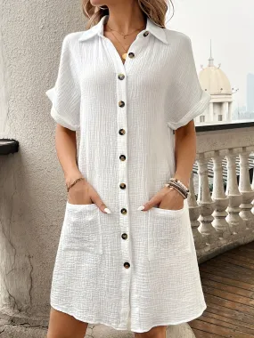 Vivia | Robe à col lche pour femme | Blanc